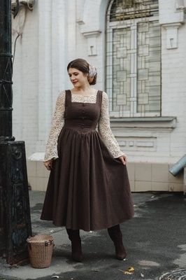 Aurora wool pinafore dress