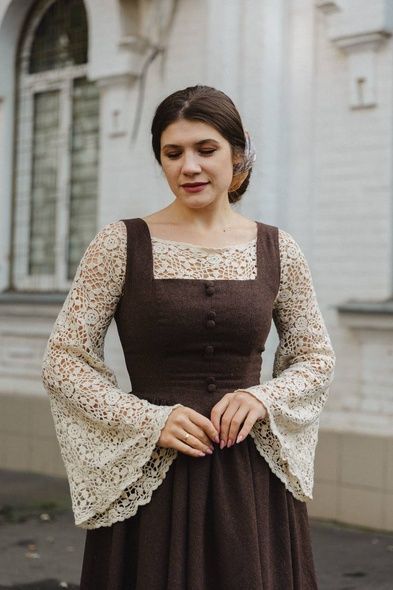 Aurora wool pinafore dress