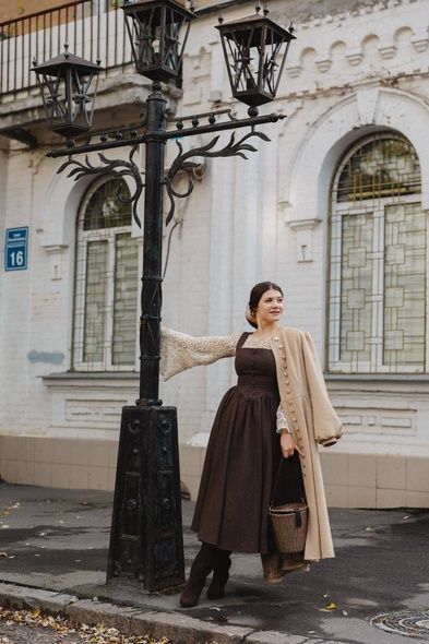 Aurora wool pinafore dress